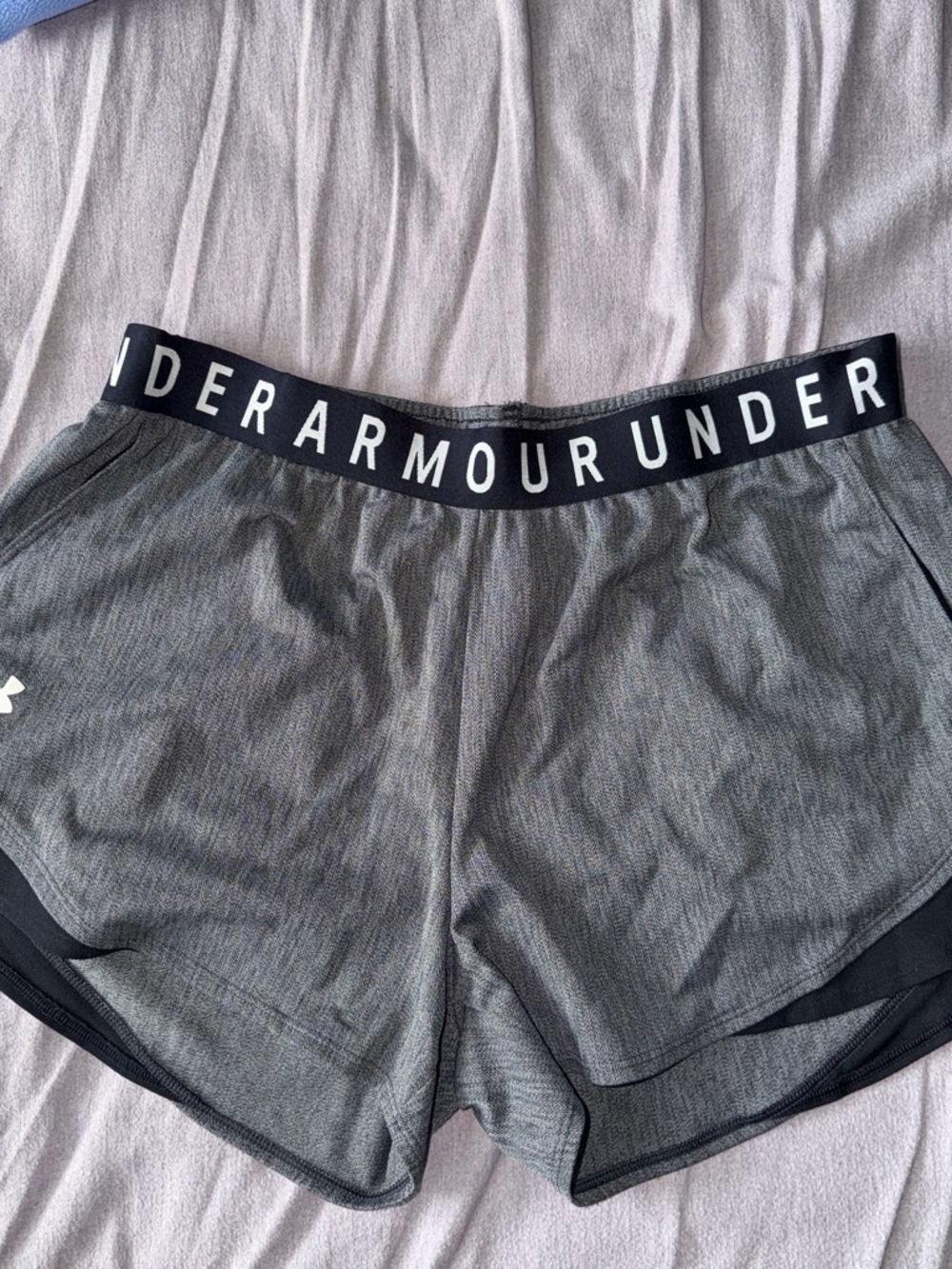 Under Armour Gray Performance Women's Shorts with Branded Waistband